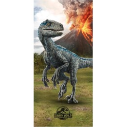 Serviette de plage ou drap de bain Jurassic Word coton