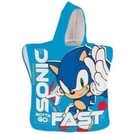 Poncho De Bain Sonic À Capuche