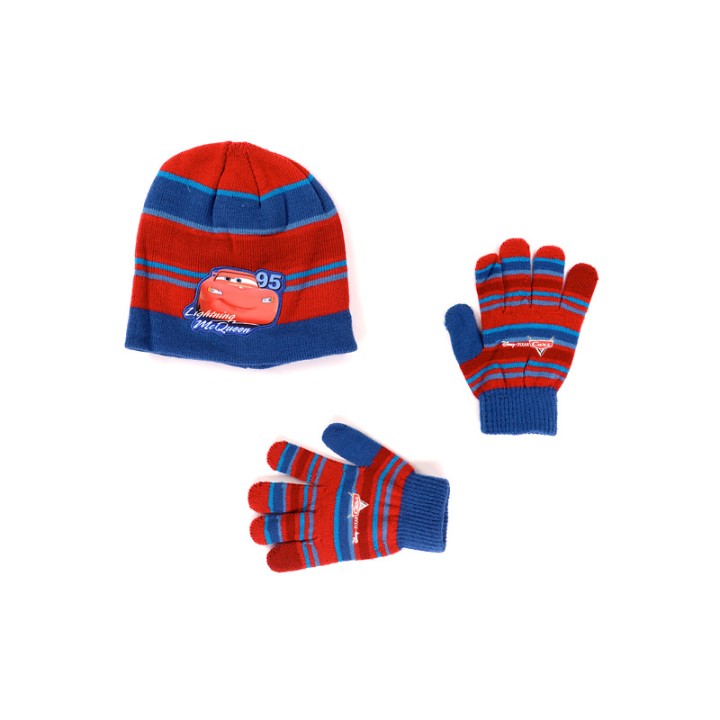 Ensemble Bonnet / Gants Cars Run