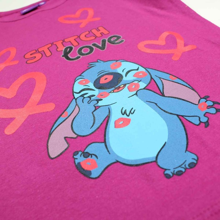 Tee-shirt Manches Courtes Stitch Disney