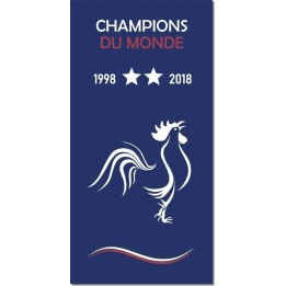 Serviette de plage ou Drap de bain France avec 2 Étoiles  en coton