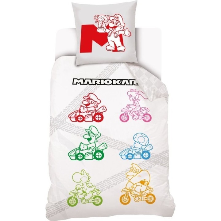 Parure Housse de couette Super Mario En Coton