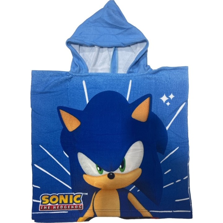 Poncho de bain Sonic a capuche