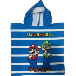 Poncho de bain Super Mario a capuche
