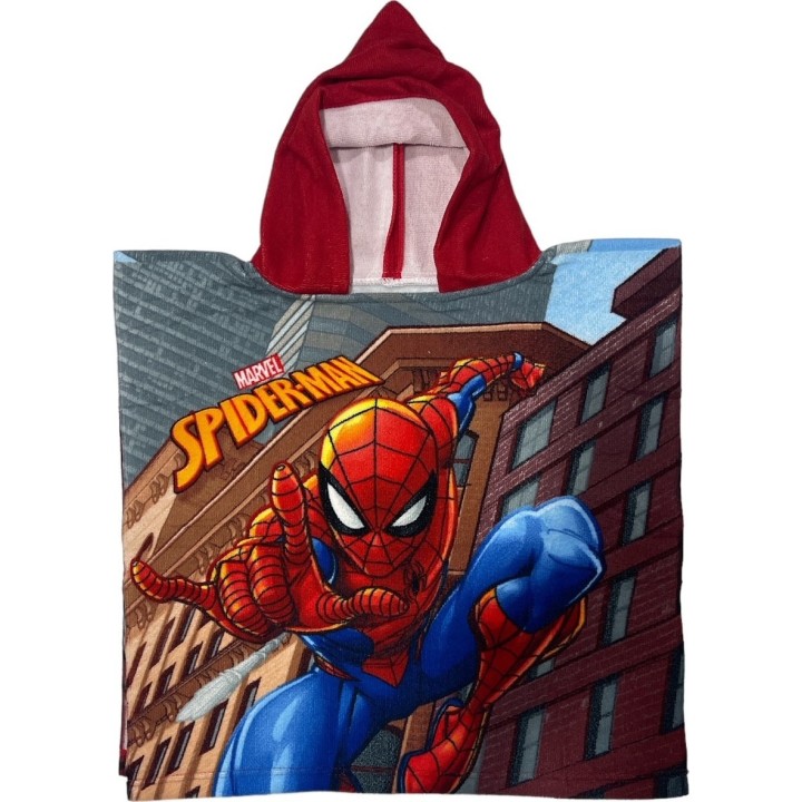 Poncho de bain Spider-Man a capuche