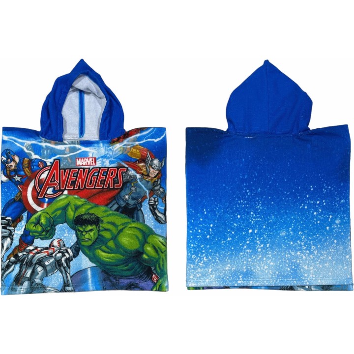 Poncho de bain Avengers a capuche