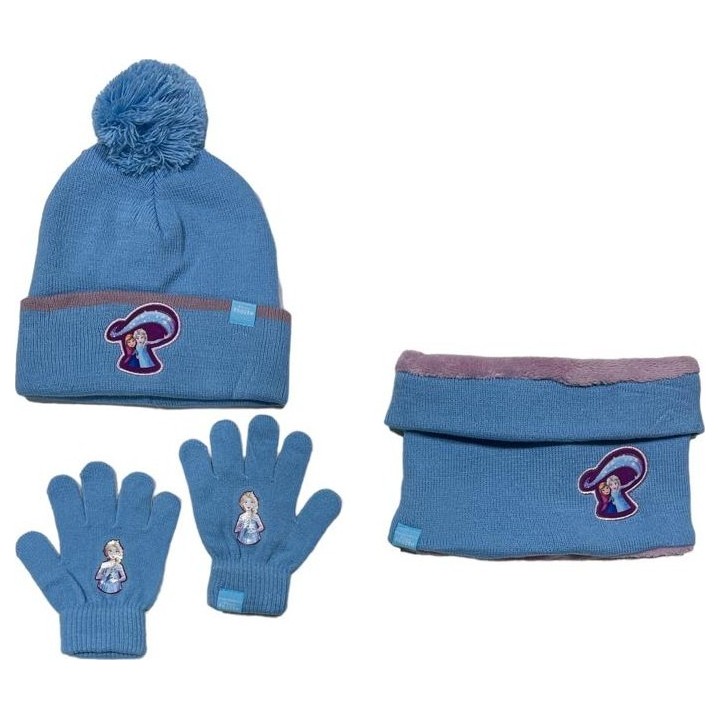 Set 3 pièces Bonnet + Snood + gants Frozen Disney
