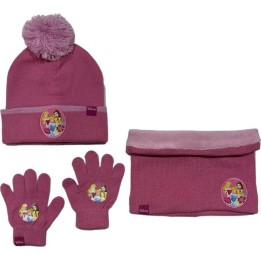 Set 3 pièces Bonnet + Snood + gants Princesse Disney