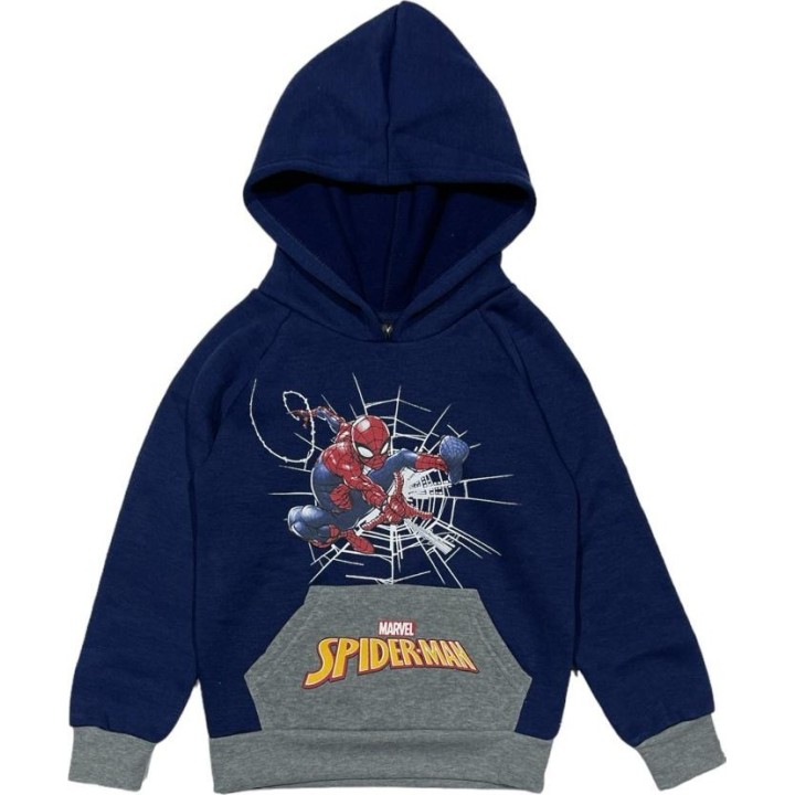 Sweat Spiderman à capuche avec 2 poches