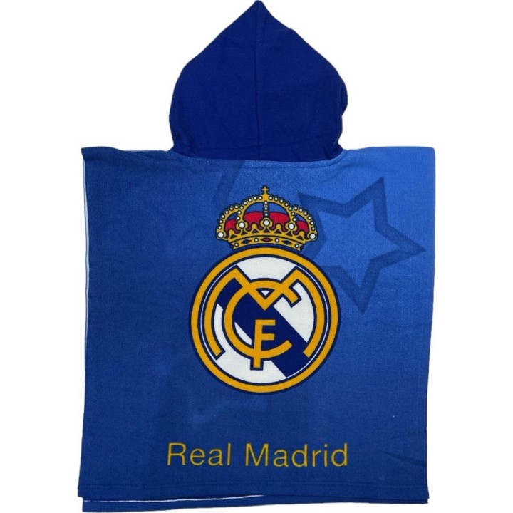 Poncho de bain Real Madrid a capuche