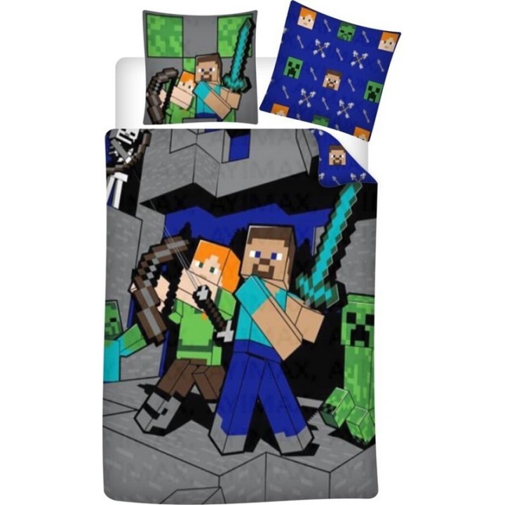 Parure de lit Minecraft - housse de couette  Minecraft