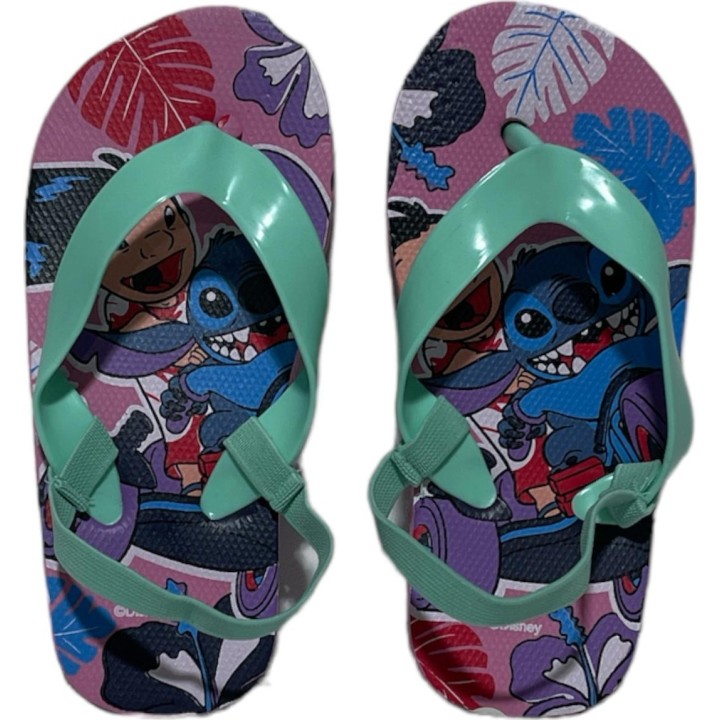 Tongs Stitch Disney avec bride élastiquée