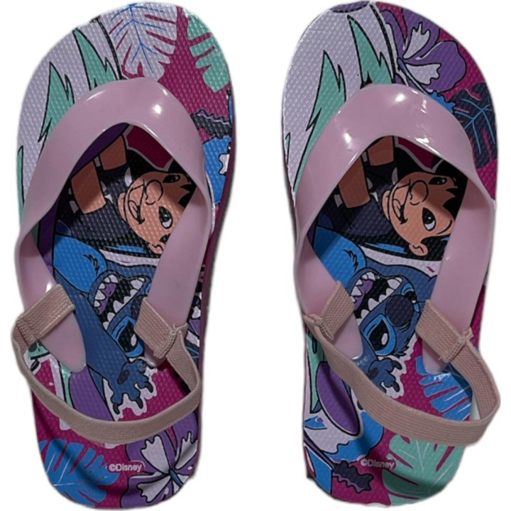 Tongs Stitch Disney avec bride élastiquée