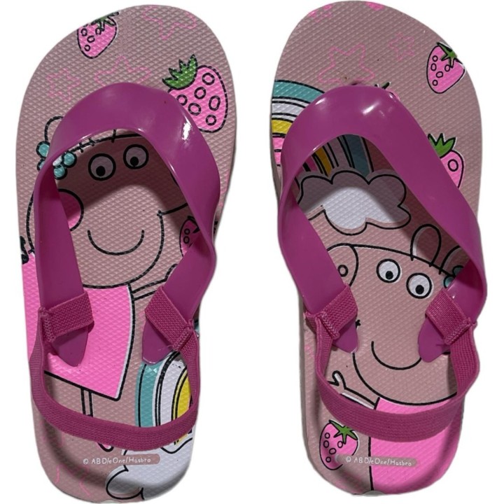 Tongs Peppa Pig avec bride élastiquée