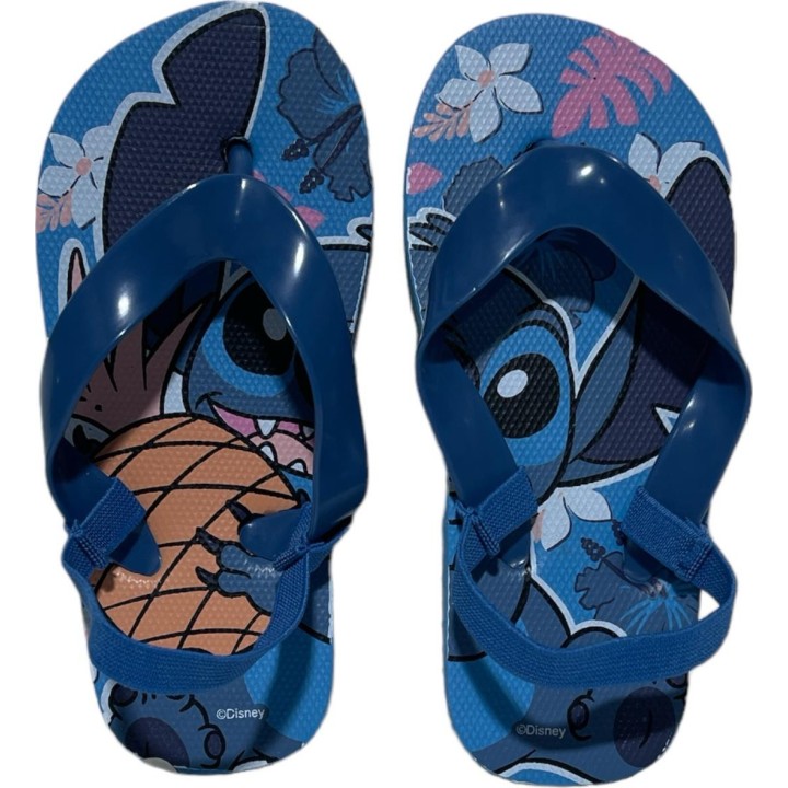 Tongs Stitch Disney avec bride élastiquée