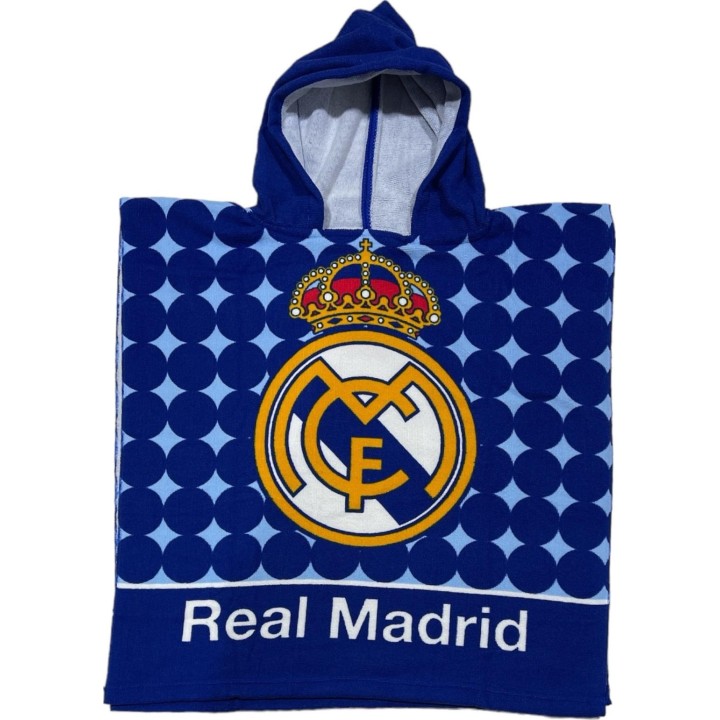 Poncho de bain Real Madrid a capuche