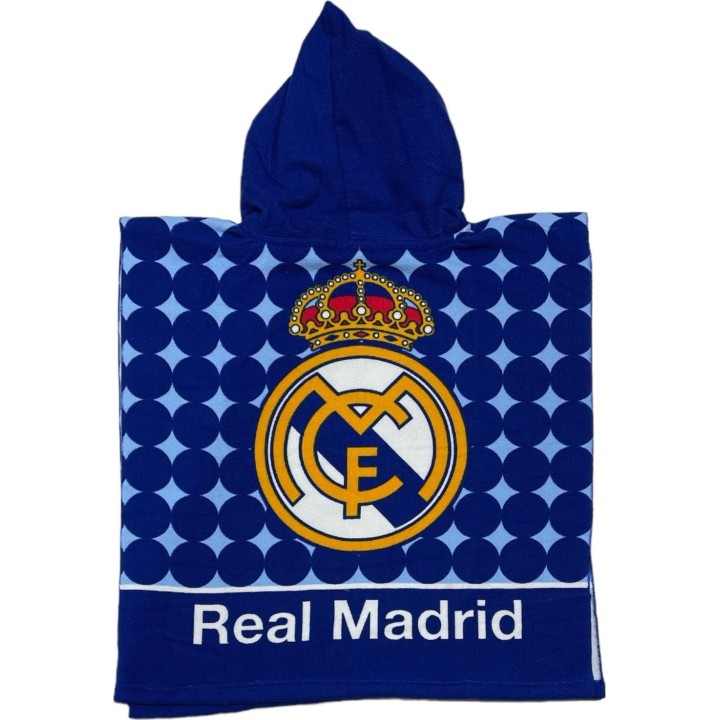 Poncho de bain Real Madrid a capuche