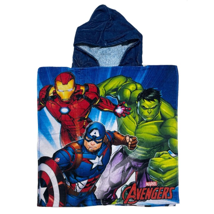 Poncho de bain Avengers Marvel à capuche en coton
