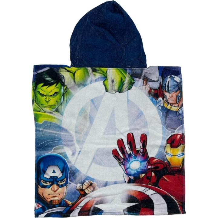 Poncho de bain Avengers Marvel à capuche en coton