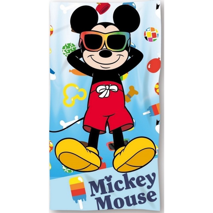 Drap de plage ou drap de bain Mickey Disney  en coton