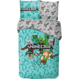 Parure housse de couette Minecraft En coton