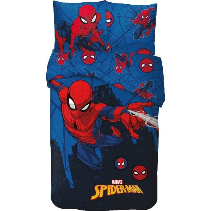 Parure housse de couette Spiderman En coton