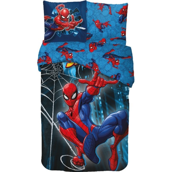Parure housse de couette Spiderman En coton