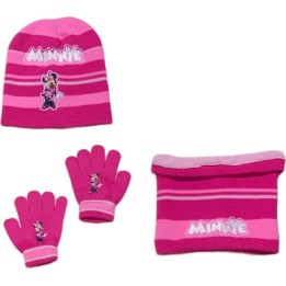 Set 3 pièces Bonnet + Snood + gants Minnie Disney