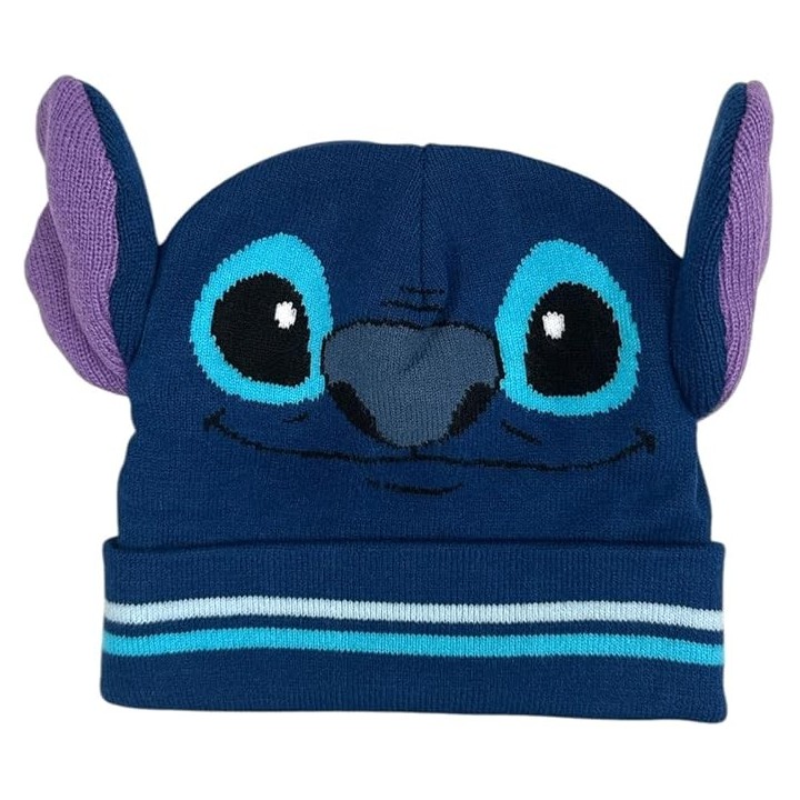 Set 3 pièces Bonnet + Snood + gants Stitch Disney
