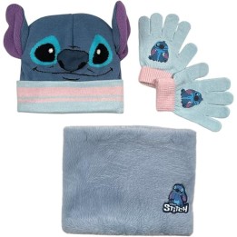 Set 3 pièces Bonnet + Snood + gants Stitch Disney