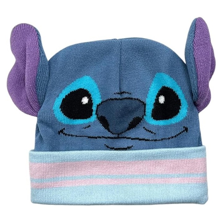 Set 3 pièces Bonnet + Snood + gants Stitch Disney