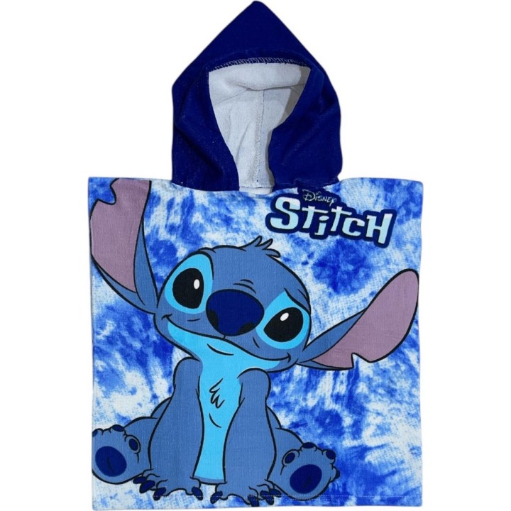 Poncho de bain Stitch Disney  à capuche