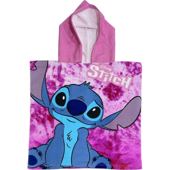 Poncho de bain Stitch Disney  à capuche