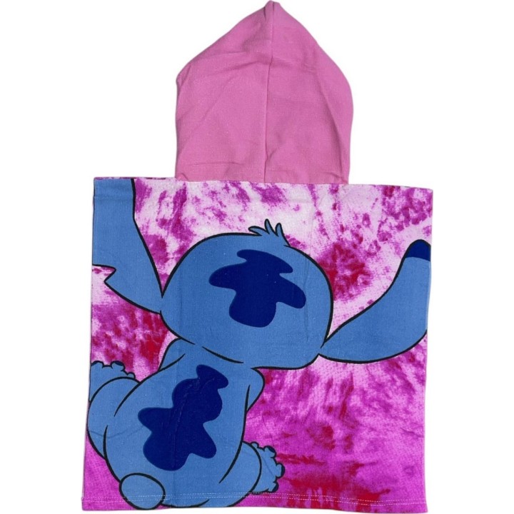 Poncho de bain Stitch Disney  à capuche
