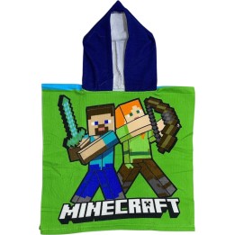 Poncho de bain Minecraft à capuche