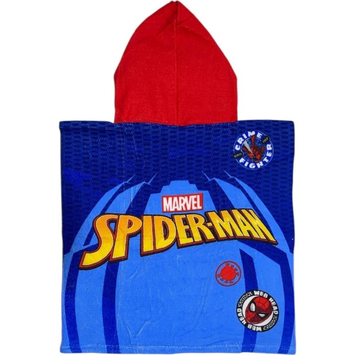 Poncho de bain  Spiderman à capuche