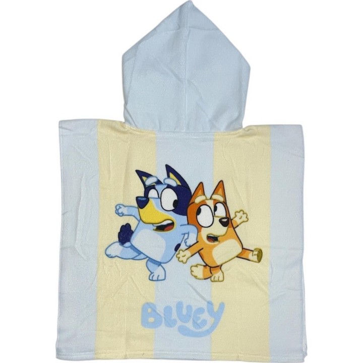 Poncho de bain Bluey  à capuche