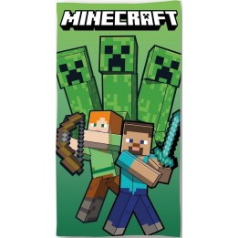 Drap de plage ou Serviette bain Minecraft en coton