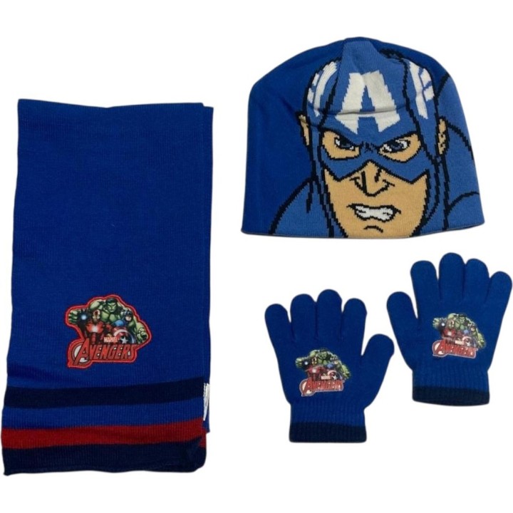 Avengers bonnet + gants + echarpe