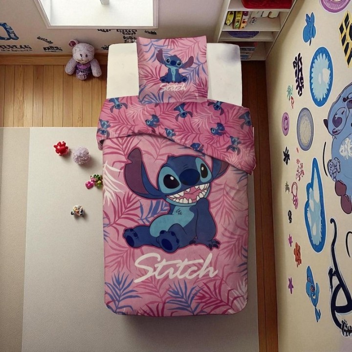Parure housse de couette Stitch Disney En coton