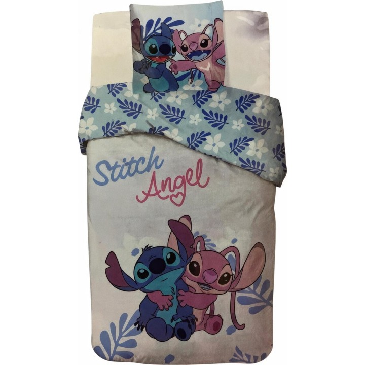 Parure housse de couette Stitch Disney En coton