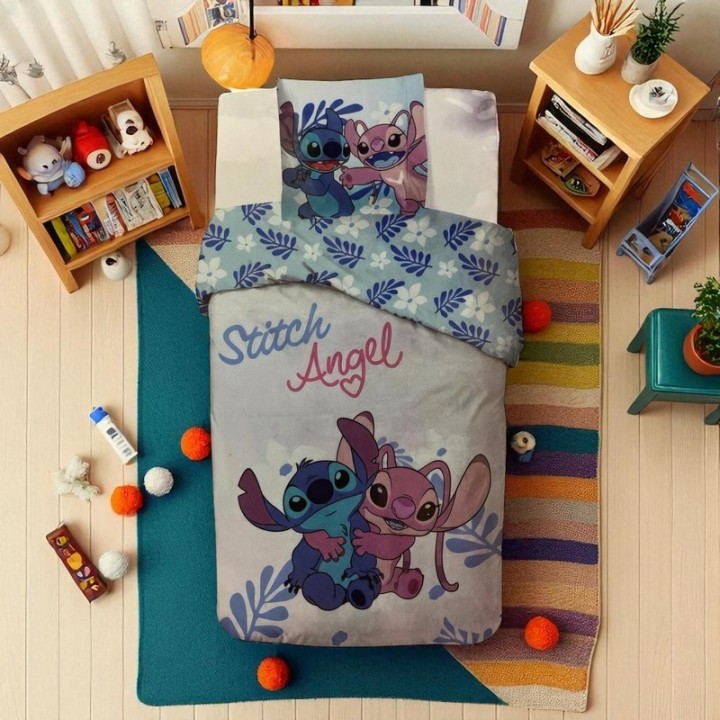 Parure housse de couette Stitch Disney En coton