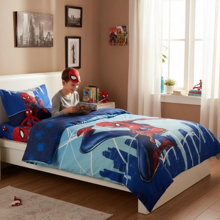 Parure housse de couette Spiderman En coton