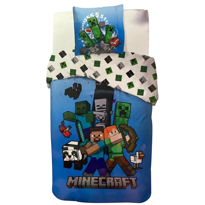 Parure de lit Minecraft - housse de couette  Minecraft