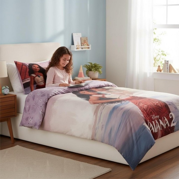 Parure housse de couette  Vaiana Disney En coton
