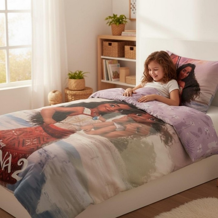 Parure housse de couette  Vaiana Disney En coton
