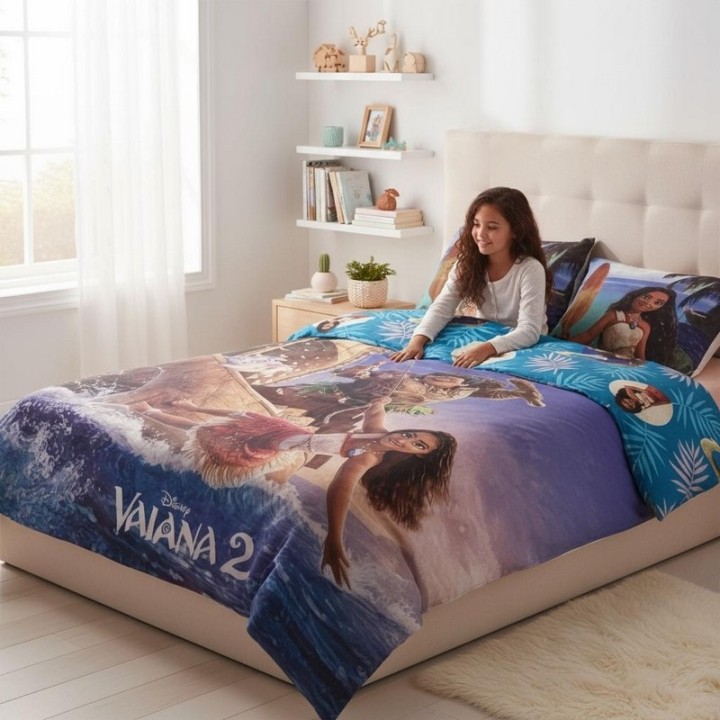Parure housse de couette  Vaiana Disney En coton