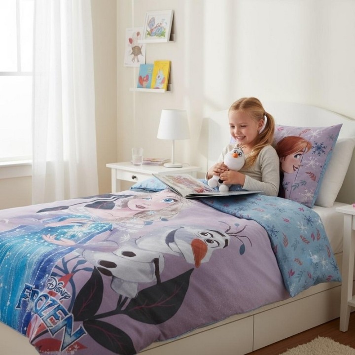 Parure housse de couette  Frozen  Disney En coton