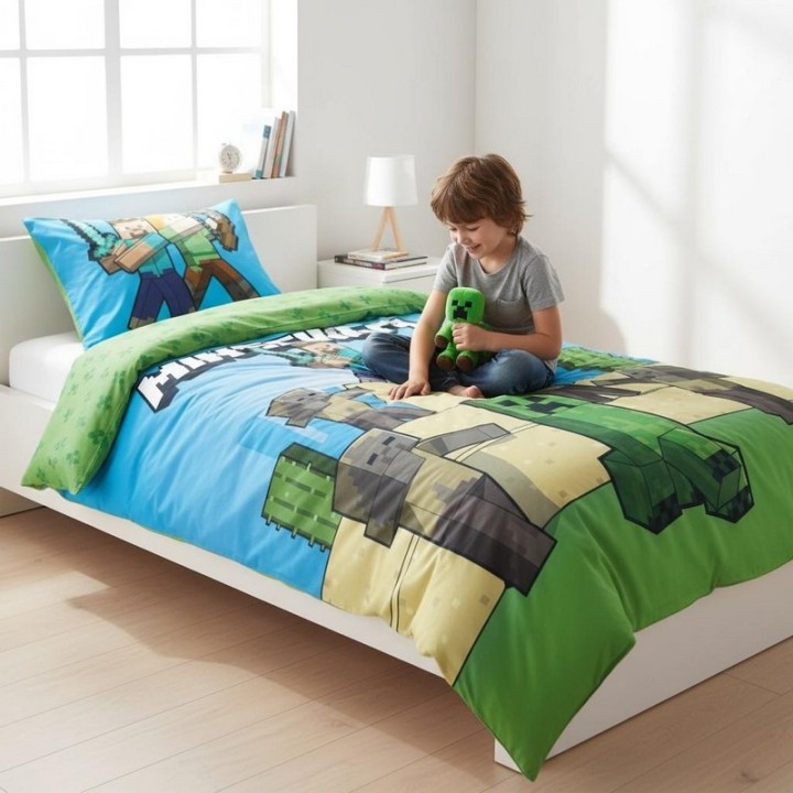 Parure de lit Minecraft - housse de couette  Minecraft