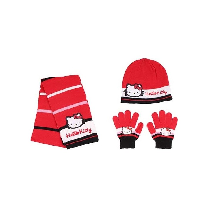 Ensemble Bonnet Gants Echarpe Hello Kitty